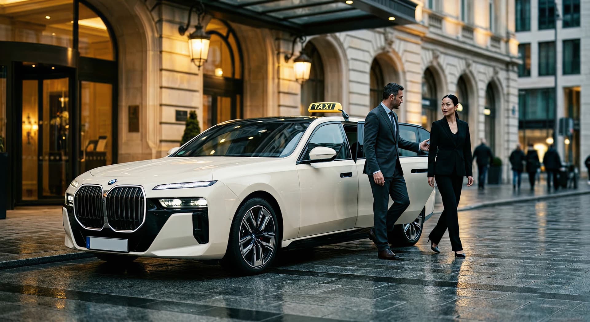 Celik Taxi vor Münchner Hotel